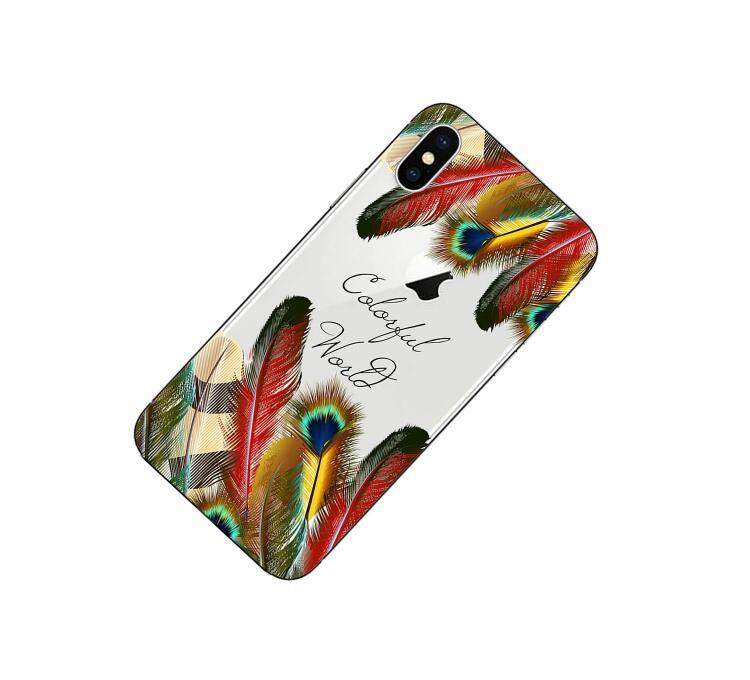 Printed Phone Case - "Colorful World" & "Feather Fly"