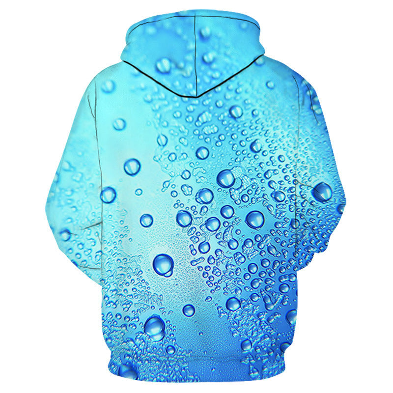 Liquid Bead Print Hoodie – Mesmerizing Digital Art in Vibrant Colors 💧✨