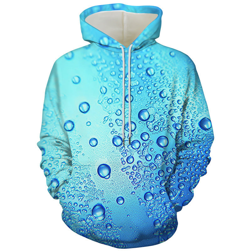 Liquid Bead Print Hoodie – Mesmerizing Digital Art in Vibrant Colors 💧✨