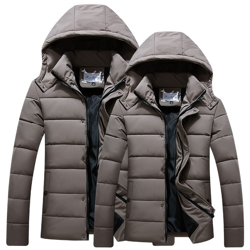 Couples Winter Down Padded Jacket - Thick Casual Hooded Coat for Men and Women