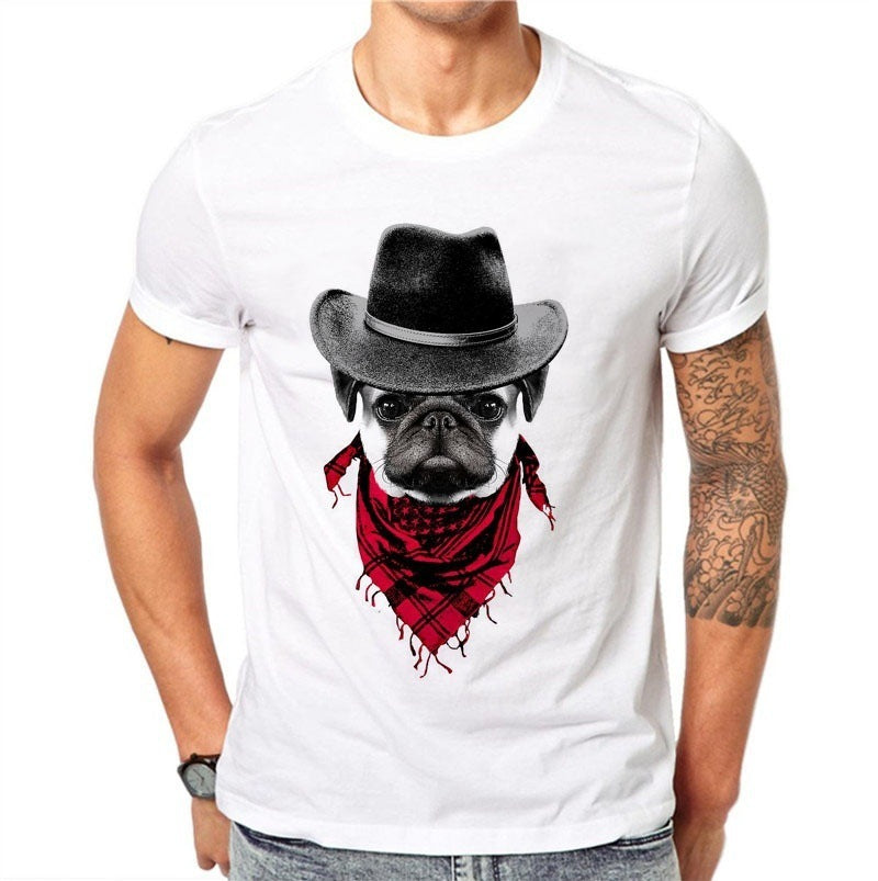 Dog print short sleeve