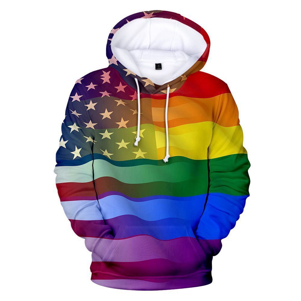 3D Printed Rainbow Pride Hoodies - Stylish & Colorful Unisex Pullover