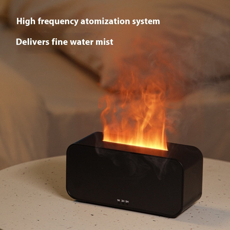 Flame Effect Aroma Diffuser – USB Timing Aromatherapy Humidifier