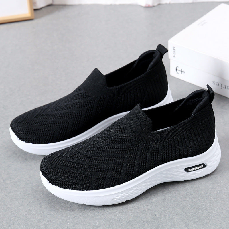 Casual Mesh Slip-On Sneakers for Women - Lightweight & Breathable Walking Shoes