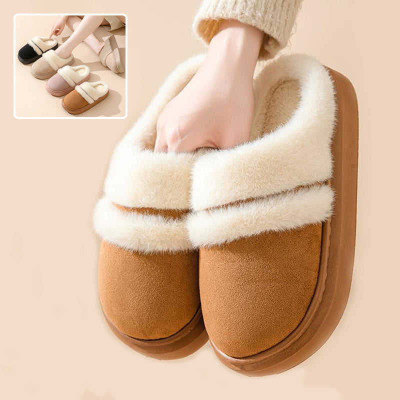 Fashion Warm Cotton Slippers for Women - Cozy Winter Home Shoes