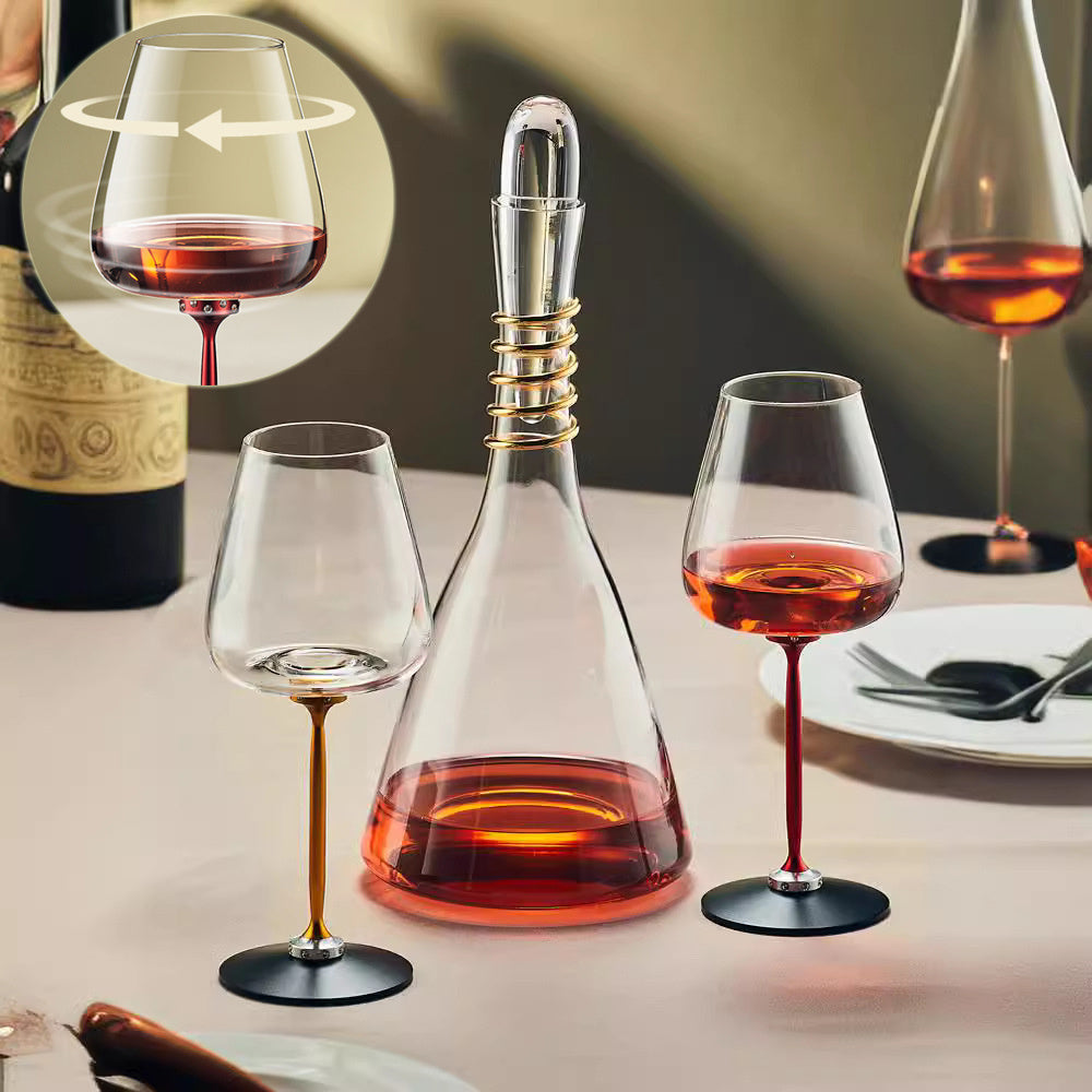 Fancy Creative Decanter and Rotational Wine Goblets – Modern Household Gadgets