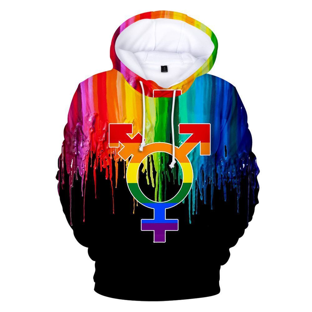 3D Printed Rainbow Pride Hoodies - Stylish & Colorful Unisex Pullover