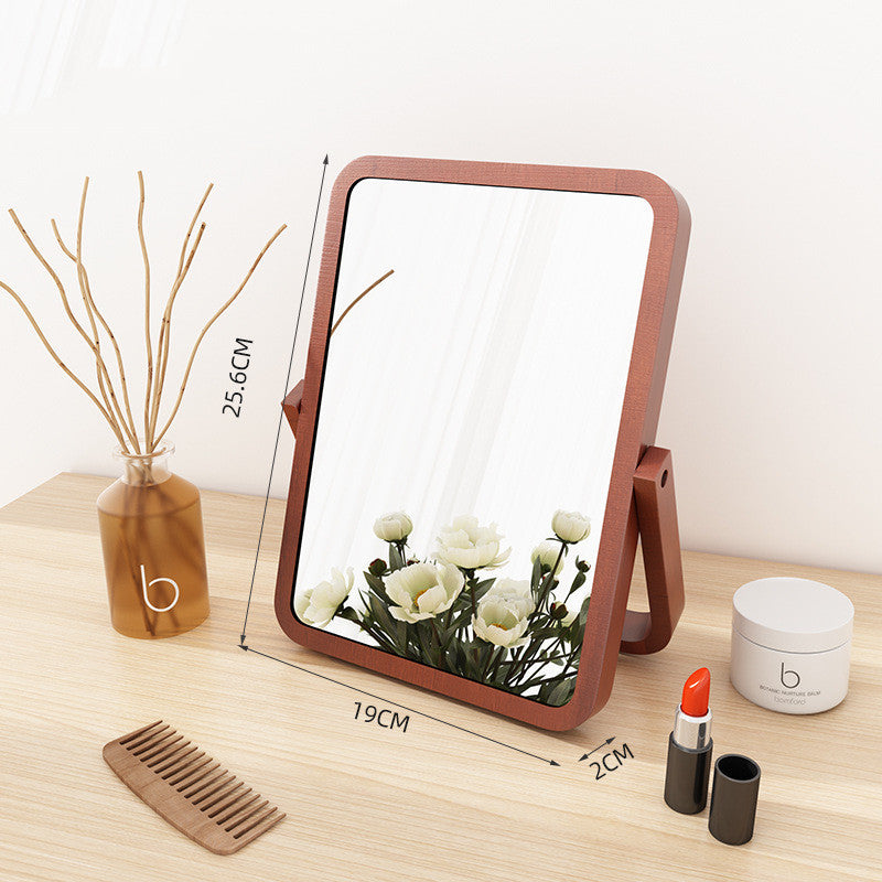 Vertical Wooden Dormitory Without Lamp Makeup Mirror