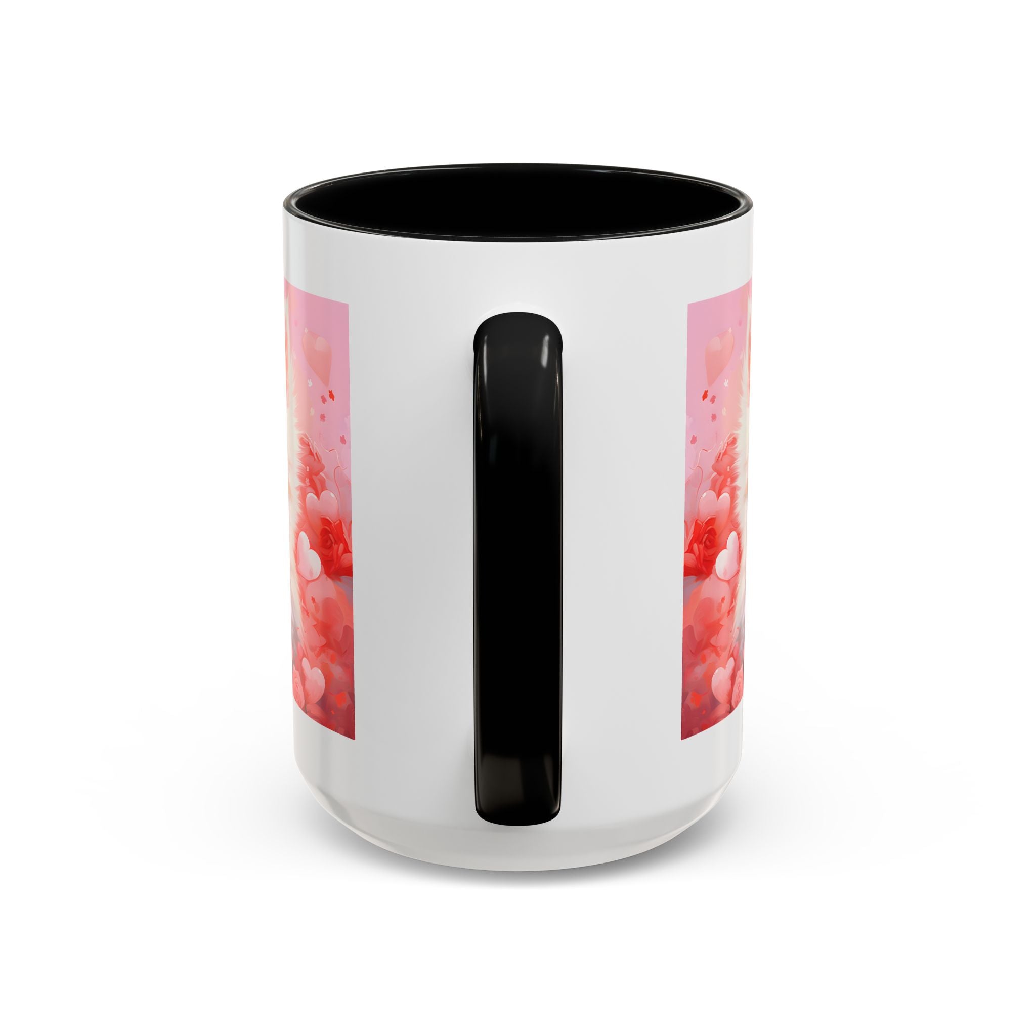 Cute Cat Love Accent Coffee Mug - Perfect Gift for Cat Lovers & Valentine's Day