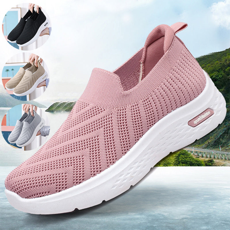 Casual Mesh Slip-On Sneakers for Women - Lightweight & Breathable Walking Shoes