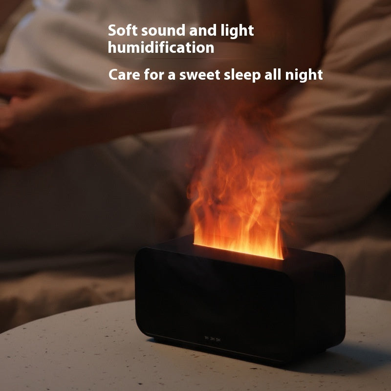 Flame Effect Aroma Diffuser – USB Timing Aromatherapy Humidifier