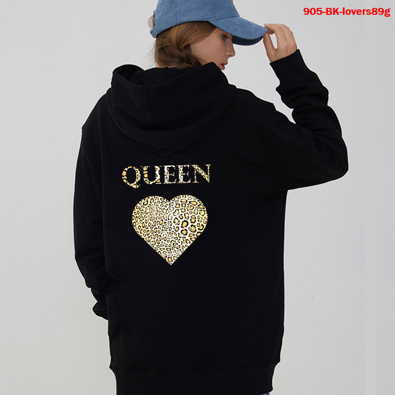 King & Queen Couple Hoodies - Stylish Printed Sweatshirts for Couples