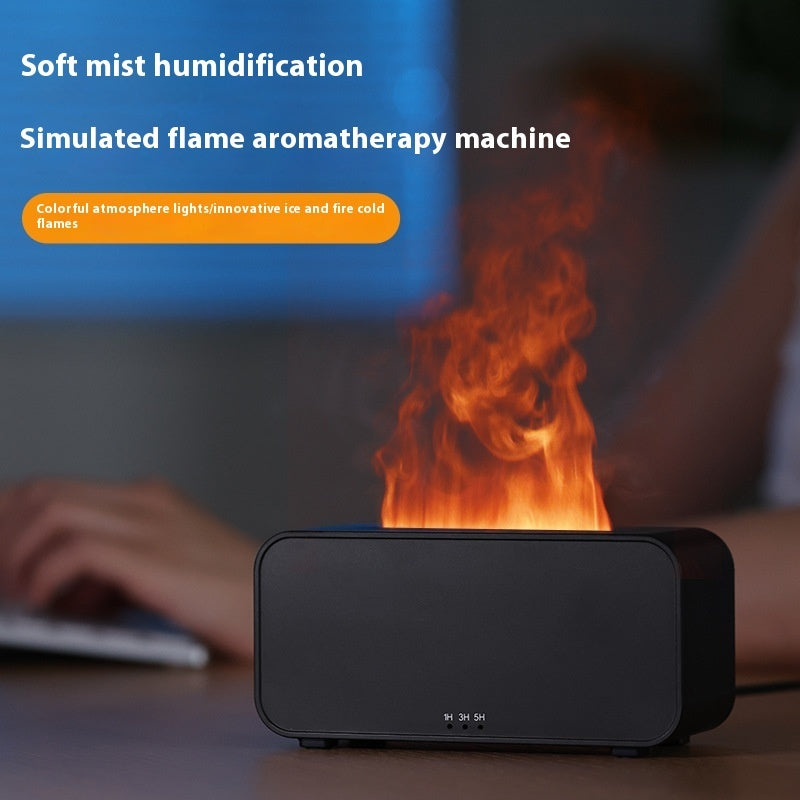 Flame Effect Aroma Diffuser – USB Timing Aromatherapy Humidifier