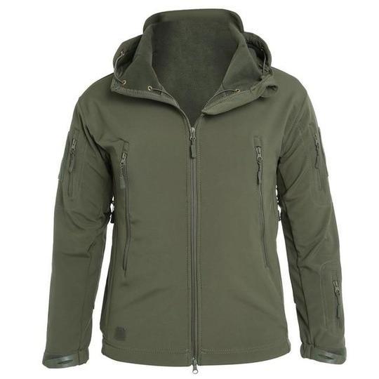 Soft Shell Jacket Men - Windproof Hooded Outdoor Jacket