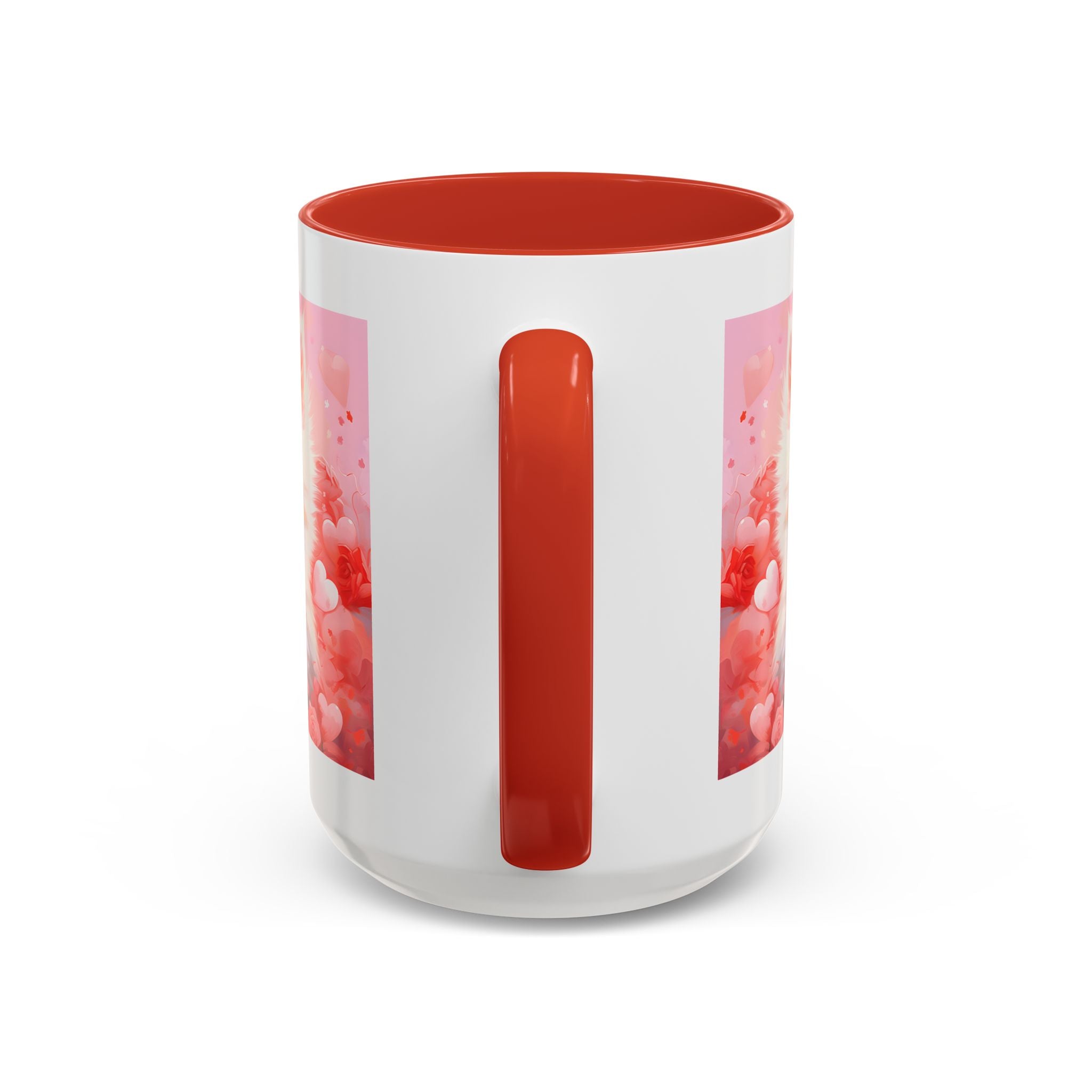 Cute Cat Love Accent Coffee Mug - Perfect Gift for Cat Lovers & Valentine's Day