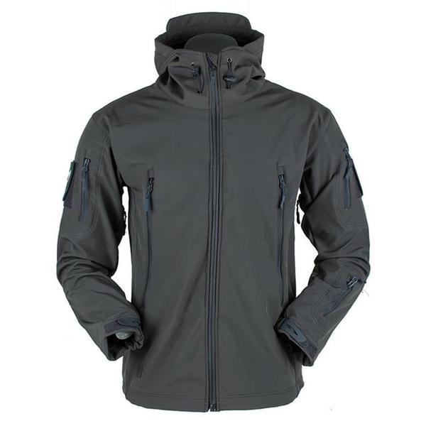 Soft Shell Jacket Men - Windproof Hooded Outdoor Jacket