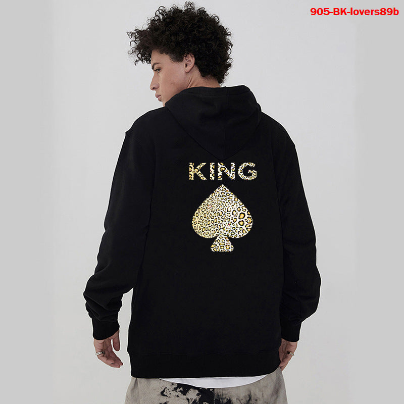 King & Queen Couple Hoodies - Stylish Printed Sweatshirts for Couples