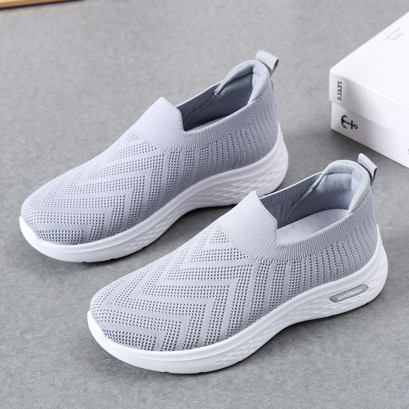 Casual Mesh Slip-On Sneakers for Women - Lightweight & Breathable Walking Shoes