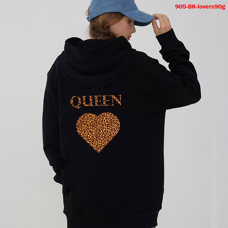 King & Queen Couple Hoodies - Stylish Printed Sweatshirts for Couples