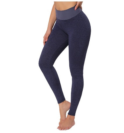 Women's Plaid Seamless High-Waist Leggings – Breathable Yoga and Fitness Pants