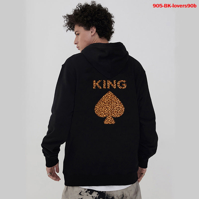 King & Queen Couple Hoodies - Stylish Printed Sweatshirts for Couples