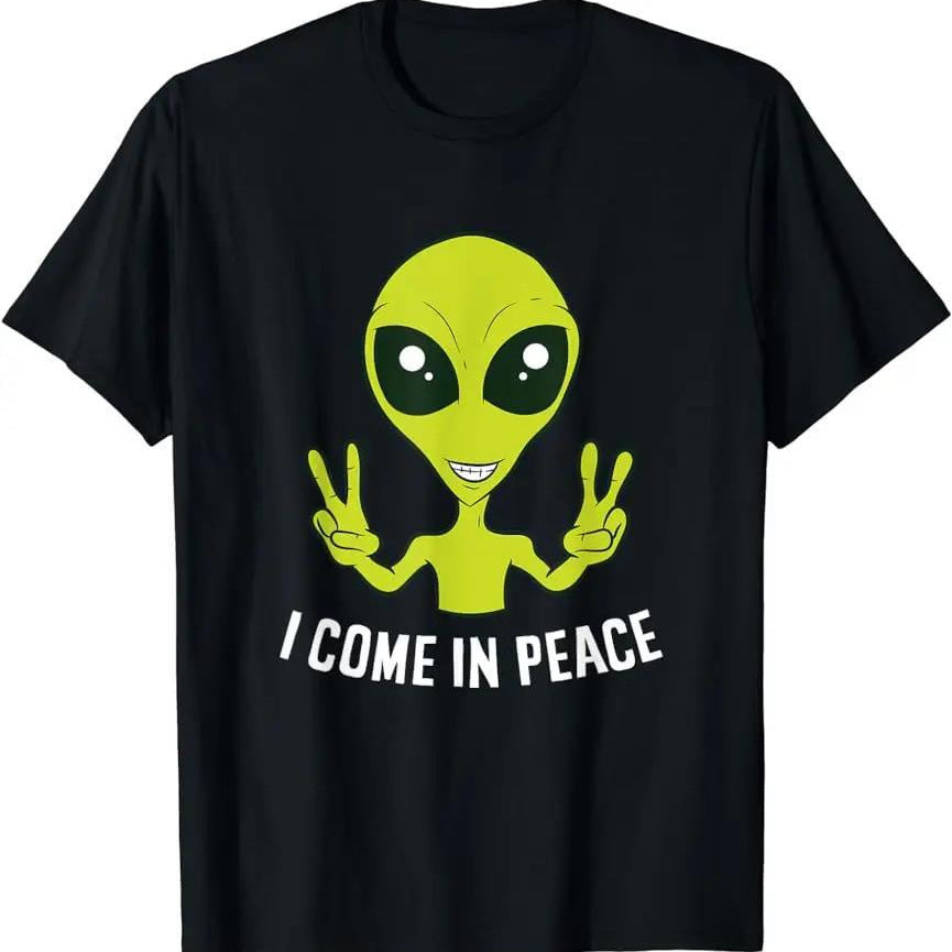 Cute Alien I Come In Peace Space Rave EDM Music Alien