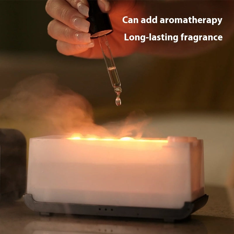 Flame Effect Aroma Diffuser – USB Timing Aromatherapy Humidifier