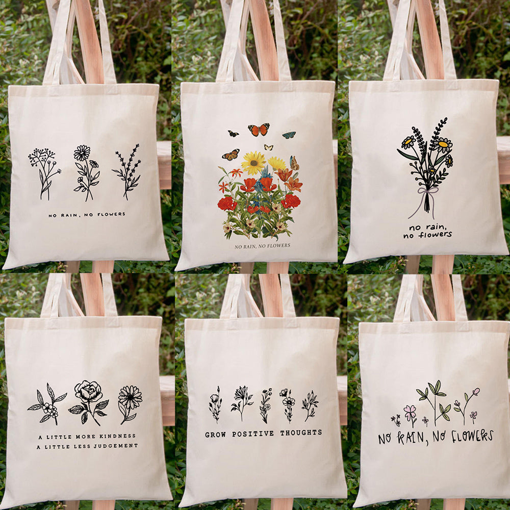 Printed Canvas Tote Bag – Eco-Friendly & Stylish Everyday Companion 🌿✨