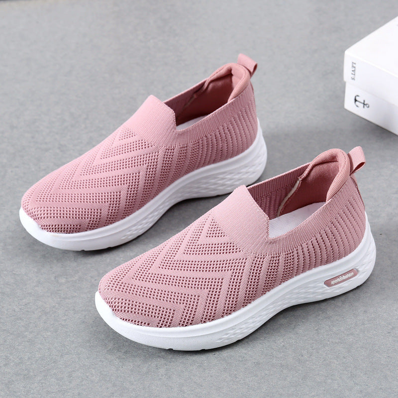 Casual Mesh Slip-On Sneakers for Women - Lightweight & Breathable Walking Shoes